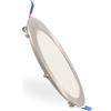 M LEDME Faretto Led da incasso Nickel 12W Rotondo Cornice argento Apertura 120 gradi CCT temperatura colore regolabile M LEDME