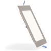 M LEDME Faretto Led da incasso Slim Nickel 12W Quadrato Cornice argento Apertura 120 gradi CCT temperatura colore regolabile M LEDME