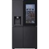 LG Frigorifero americano LG GSXE91EVAD InstaView, Sistema Multi Flow: Sì; raffreddamento frigorifero: No Frost; congelatore: Frost, Capacità netta totale 628 l, Rumorosità: 35 dB(A), LAN wireless, Dispenser acqua, ghiaccio, Dimensioni: L 91,3 cm A 179 P …