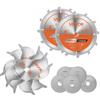 VEVOR Set di Lame per Scanalature Ø 203,2 mm, Lama per Troncatrice Circolare per Scanalature, 12 Denti in Lega Affilati, con Prese d'Aria Riscaldanti Antirumore, per Taglio di Compensato Legno Duro