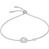 Fossil Bracciale da donna in argento Sterling con chiusura ad anello a molla, Argento brillante