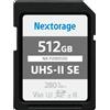 Nextorage UHS-II V60 SDXC Scheda SD 128GB/256GB/512GB 280MB/s Registrazione...