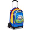 Seven Toy Story Trolley Jack, Triplo Uso, Zaino Sganciabile, Doppio Scomparto, Spallacci a Scomparsa, Elastico Porta Borraccia, Scuola e Tempo Libero, bambine e bambini, giallo/blu