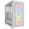 Corsair Case Corsair 3000D Rgb Airflow TG Mid Tower ATX senza alimentatore Bianco [CC-9011256-WW]