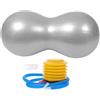 CHILDWEET Palla da Yoga a Forma di Arachide in Pvc Spesso con Gonfiatore, Palla Massaggiante Argento per Esercizi di Fitness e Bodybuilding, Resistente e Confortevole