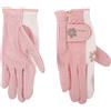 NAMOARLY Guanti da Golf da Donna Rosa con Migliore Adesione e Design Traspirante in Pu e Tessuto, Resistenti All'usura per Sport e Golf, Guanti Decorativi e Funzionali