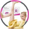 LETAO Hula Hoop Kids, Un Hula Hoop Staccabile da 6-8 Pezzi per Fitness (Rosa Grigio 0,68 kg)