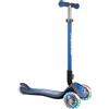 Globber - ELITE DELUXE LIGHTS - Monopattino pieghevole e illuminato a 3 ruote per bambini dai 3 ai 9 anni +, Blu marino