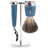 MÜHLE RYTMO - Set di rasoi a 3 lame, 3 pezzi, con setole di tasso puro, moderno e lussuoso, perfetto per l'uso quotidiano, qualità da barbiere