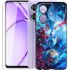 KJYFOANI Cover per Oppo A40M CPH2669 (6.67) e 1 Pezzi Vetro Temperato Pellicola Protettiva, Ultra Sottile Morbido Silicone TPU Protezione Case AntiGraffio Bumper Custodia - XT144