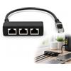 Maoggha Adattatore splitter Ethernet RJ45, estensore LAN Ethernet, cavo RJ45, splitter iternet 1 a 3 puertos, cavo di rete splitter raddoppiatore, compatibile con cavo iternet Cat5, Cat5e, Cat6, Cat7