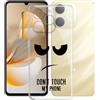 KJYFOANI per Realme Note 70T (6.74) Custodia, Trasparente Morbido Silicone Protettiva Case, Ultra Sottile Anti-Graffio TPU Bumper Cover per - Non toccarmi
