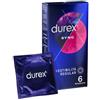RECKITT BENCKISER H.(IT.) SpA Durex Sync Profilattici Easy-On con Rilievi e Nervature per Piacere Intenso 6 Pezzi