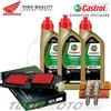CASTROL - HIFLO - NGK TAGLIANDO HONDA TRANSALP 700 2014 OLIO CASTROL RACING 10W40 FILTRI CANDELE