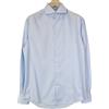 Suitsupply Uomo Camicia 37/14 1/2 Slim Blu Puro Cotone Cutaway Collare Maniche