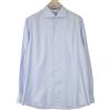 Suitsupply Camicia Uomo 45/17 3/4 Extra Slim Blu Cotone Puro Striato Cutaway