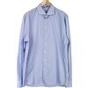 Suitsupply Uomo Camicia 46-7/18L Extra Slim Blu Puro Cotone Motivo a Righe