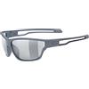 Uvex sportstyle 806 V, occhiali outdoor unisex, fotocromatico, privo di appannamenti, grey matt/smoke, one size