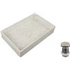KARAG copia di ONYX lavabo rotondo freestanding Ø40-45 x15 cm in pietra marrone KARAG
