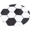 SAFIGLE Tappeto Rotondo Calcio Antiscivolo Lavabile per Camera da Letto e Ingresso Zerbino Decorativo Forma di Pallone da Calcio Assorbente e Confortevole per Appassionati di Soccer
