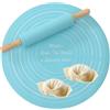 Bmucp Tappetino da forno professionale in silicone per pasta Mattarello regolabile Mattarello Tappetino da forno per fondente Set di mattarello in silicone Set di mattarello per pasta da forno per