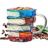 Generic Mug Caffè Libro Coppa per Acqua, Bicchiere, Decor Divertente, Vintage, | Tazze In Impilabili A Libro E Da Caffè per Lettori, Scrittori, Bibliotecari, Donne, Compleanno, Tè,