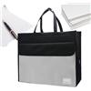 Generic Borsa per archiviare file | A3 borsa per la spesa con manico - porta spesa per notebook, penne, biglietti, riviste - Borsa per file con manico