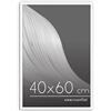 Americanflat Cornice 40x60 cm Bianca - Cornice per Foto 60x40 cm con Bordo Sottile e Pannello Protettivo in Plastica - Portafoto con Ganci Seghettati Integrati per Pareti
