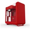 HYTE Case HYTE X50 - Mid Tower ATX, telaio in acciao e vetro laterale acustico laminato 4mm, linee arrotondate, frontale mesh, colore Wild Cherry