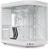 HYTE Case HYTE Y70 - Mid Tower ATX, vetro panoramico a 3 pannelli, supporta fino a 4 slot GPU, Bianco
