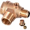 TC TECHNIC Valvola di non ritorno 3/4 x 1/2 (26 mm x 20 mm) compressore aria valvola in ottone connettore strumento aria compressore per il collegamento