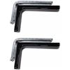 bricoleva.it Coppia Staffe Reggimensola in Metallo Rivestito - Staffe Angolari Mensole a Parete - Supporto a L Mensole - Compresa di Viti Fissaggio e Copertura in PVC Colorato (12 cm, Nero)