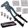 TC TECHNIC Mano Pinza Rivettatrice leva Pinza Rivettatrice Con 50 Rivetti in Alluminio blindniet rivetto Dadi Pinza Pop Rivettatrice