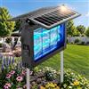 zechuan Zapper solare aggiornato per insetti da esterno con doppio pannello, 4500 V, ricaricabile senza fili, impermeabile, per zanzare, per patio, giardino, cortile, camper, campeggio stagno