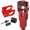 Generic Kit di installazione catenaccio - modello porta, guida taglio serratura | set di per foratura in acciaio resistente per finestre di ingresso, garage, negozio, balcone, armadio