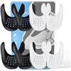 YOLOPARK, 4 paia di protezioni anti-pieghe per scarpe da ginnastica, per AF1, Dunk e altri modelli, adatte per scarpe da uomo 40,5-47,5 e scarpe da donna 35,5-40, Nero, Bianco, Women's US Size 5-9