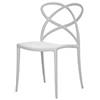 KONTE.DESIGN Set di 4 sedie LONG ISLAND in policarbonato Bianco, 46x49x81 cm