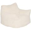 ATMOSPHERA CREATEUR D'INTERIEUR Atmosphera - Poltrona Muzi XL in velluto a coste bianco - Grande, moderna, ultra confortevole, pouf compresso morbido - Seduta XXL accogliente, ideale per soggiorno, camera da letto e angolo lettura
