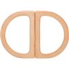 GARIOUANS Manici a Forma di d in Legno 2 Pezzi per Borsa, Maniglie Rigide per Accessori Fai da Te, per Decorazione e Uso Quotidiano Donna