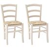 KONTE.DESIGN Set di 2 sedie CENISIA in legno, Bianco, 42 x 43 x 88 cm