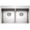 PLADOS Lavello cucina Plados SR7520 a due vasche in acciaio inox satinato