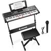 Donner DEK-300 Tastiera 61 Tasti Elettrica Pianoforte Con Stand Banca Microfono