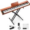 Donner DEP-1S Digitale Pianoforte Holzoptik-Design 88 Tasti Stand Pedal 128 Tone
