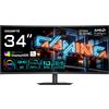 Gigabyte MO34WQC36 (3440 x 1440 pixel, 34"), Monitor, Nero