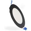 iSG Lighting Faretto Led da incasso Slim 6W Rotondo Cornice nera Apertura 120 gradi CCT temperatura colore regolabile M LEDME