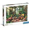 Clementoni Puzzle 1000 Pezzi per Adulti e Ragazzi, Collection, Tema Greenhouse Library, Illustrazione Biblioteca, Idea Regalo Uomo e Donna, 70 x 50 cm, 39889