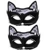 OUNONA 2Pezzi Maschere Per Halloween Maschere Veneziane Per Adatte Maschera e Decorazioni Per Costumi Per Cat