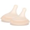 Suavinex, Confezione da 2 Tettarelle per Biberon Anti-Coliche Zero Zero, 2 Tettarelle a Flusso Denso (L), Per Liquidi Densi, Tettarella con Apertura Ampia, +6 Mesi, Light