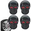 Générique Tappi per valvole pneumatici - Premium Scheletro, per moto, 4 pezzi di aria, auto cool per auto camion | Multipurpose Outdoor Indoor Utility Lightweight Ergonomic