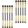 POPETPOP Set di 20 Pennelli per Ombretto Occhi Professionali Doppia Punta in Plastica Fibre Artificiali, Portatili e Delicati sulla Cute, per Performance e Viaggi di Lavoro